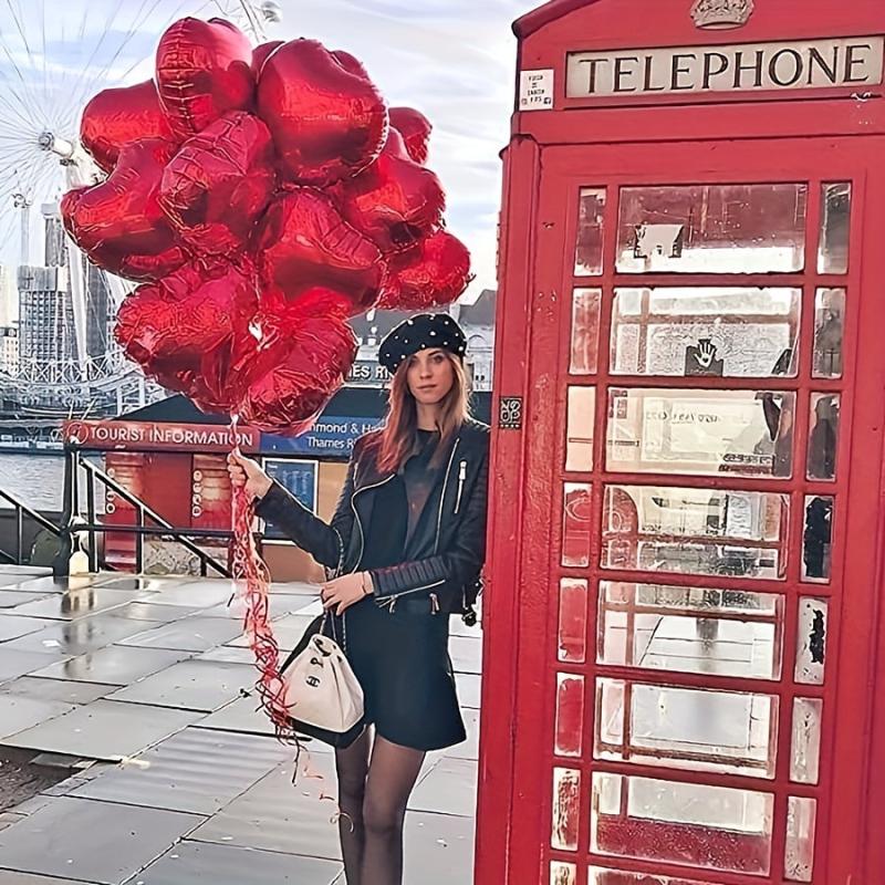 10pcs Red Heart Shaped Balloons 45 72 Cm for Baby Shower Wedding Valentine