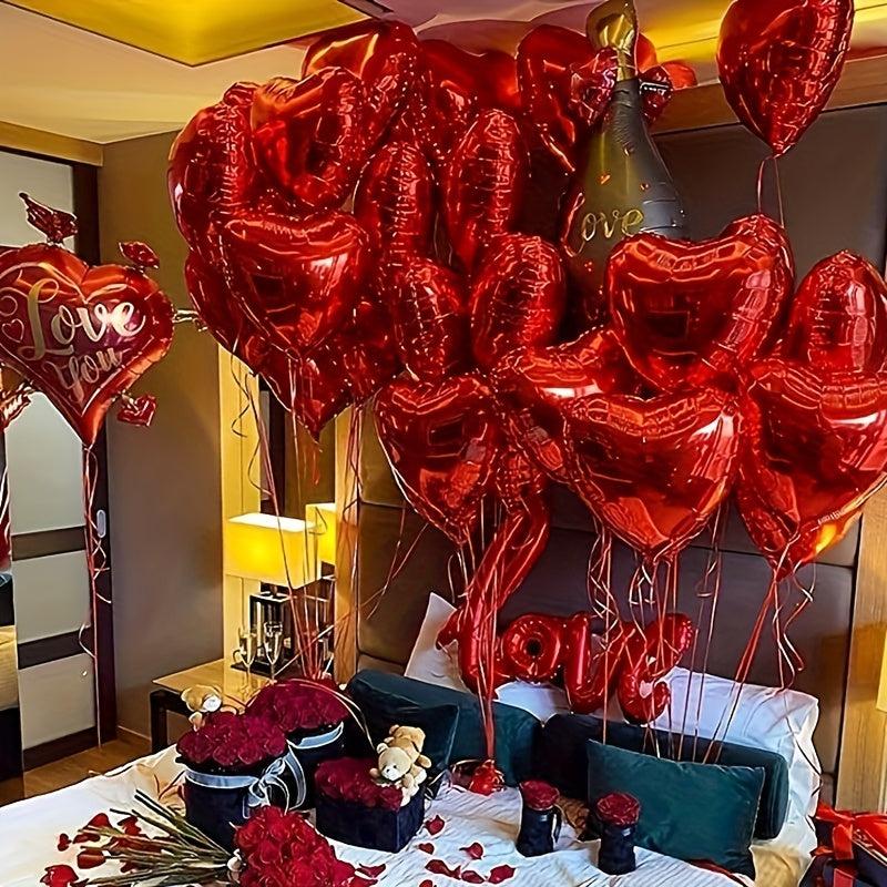 10pcs Red Heart Shaped Balloons 45 72 Cm for Baby Shower Wedding Valentine