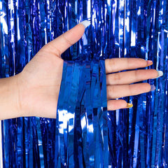 Metallic Silk Foil Tassel Curtains for Party Decoration