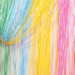 Metallic Silk Foil Tassel Curtains for Party Decoration