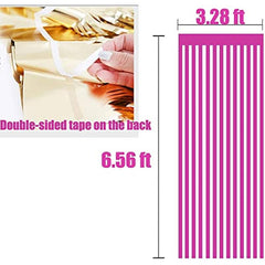 Metallic Silk Foil Tassel Curtains for Party Decoration