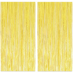 Metallic Silk Foil Tassel Curtains for Party Decoration