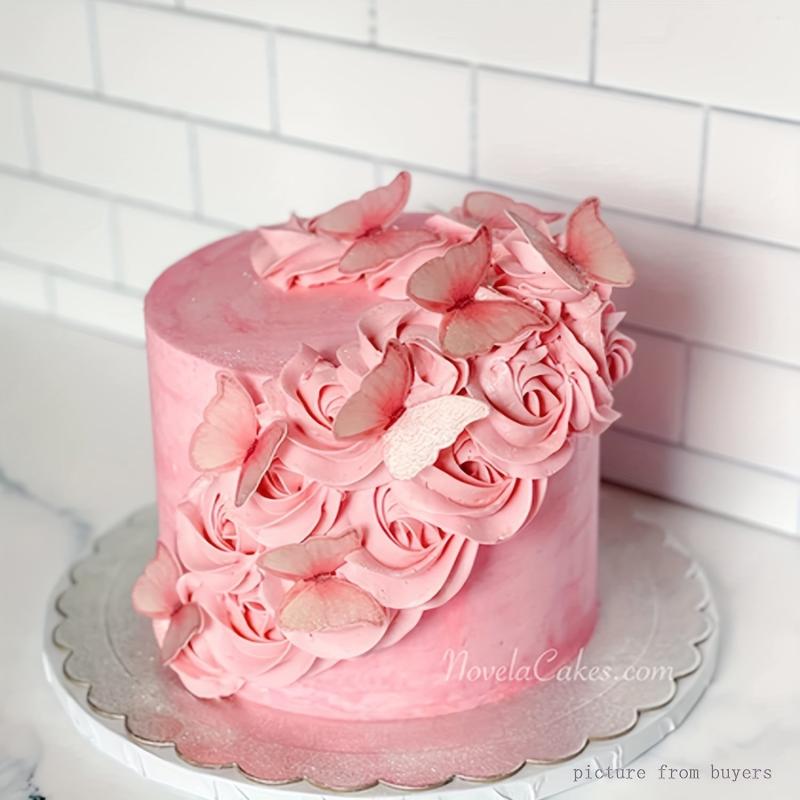 48 Edible Wafer Paper Butterflies for Cake & Cupcake Decoration