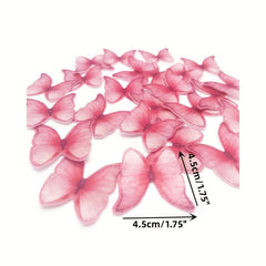 48 Edible Wafer Paper Butterflies for Cake & Cupcake Decoration