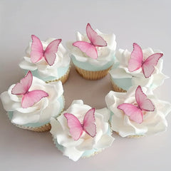48 Edible Wafer Paper Butterflies for Cake & Cupcake Decoration