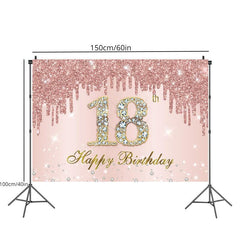 Pink Rhinestone 18 Year Party Cutlery Set Girl Birthday Celebration