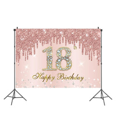 Pink Rhinestone 18 Year Party Cutlery Set Girl Birthday Celebration