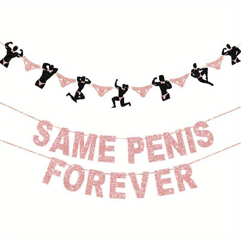 2pcs Rose Golden Bachelorette Party Banner Hen Party Decor