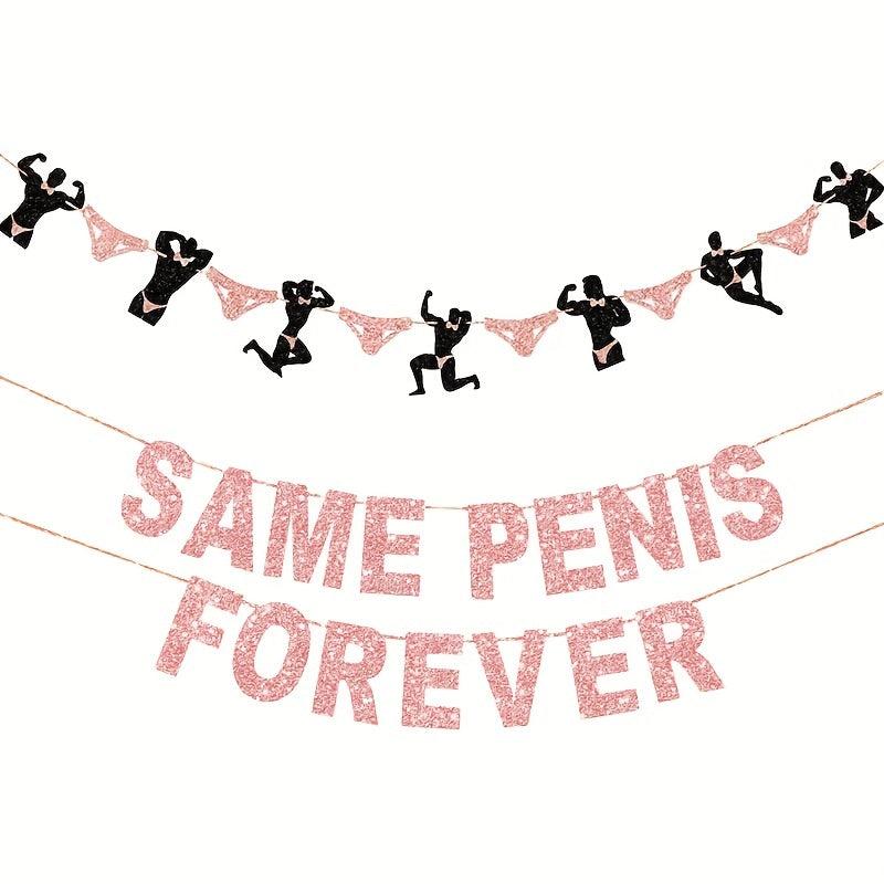 2pcs Rose Golden Bachelorette Party Banner Hen Party Decor