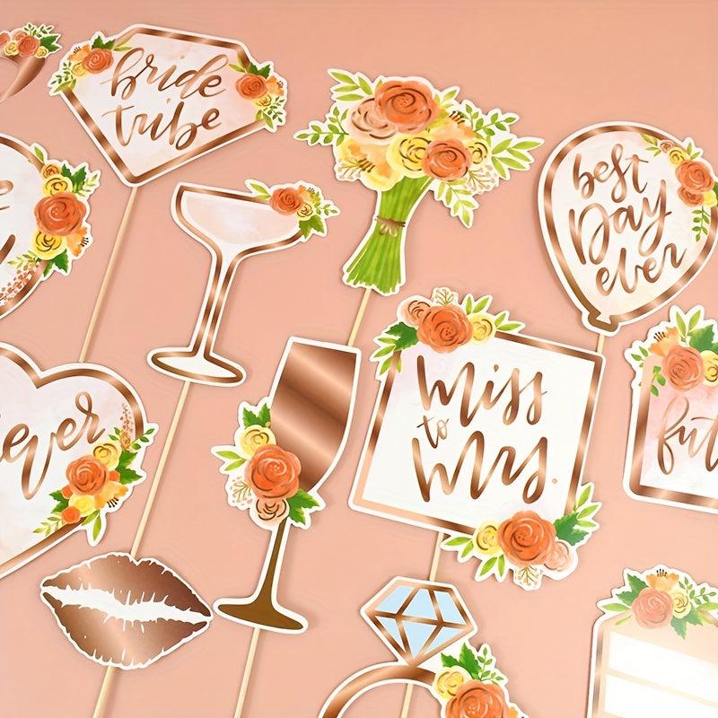 20pcs Team Bride Wedding Props Glasses Bachelorette Party Decor