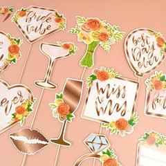 20pcs Team Bride Wedding Props Glasses Bachelorette Party Decor