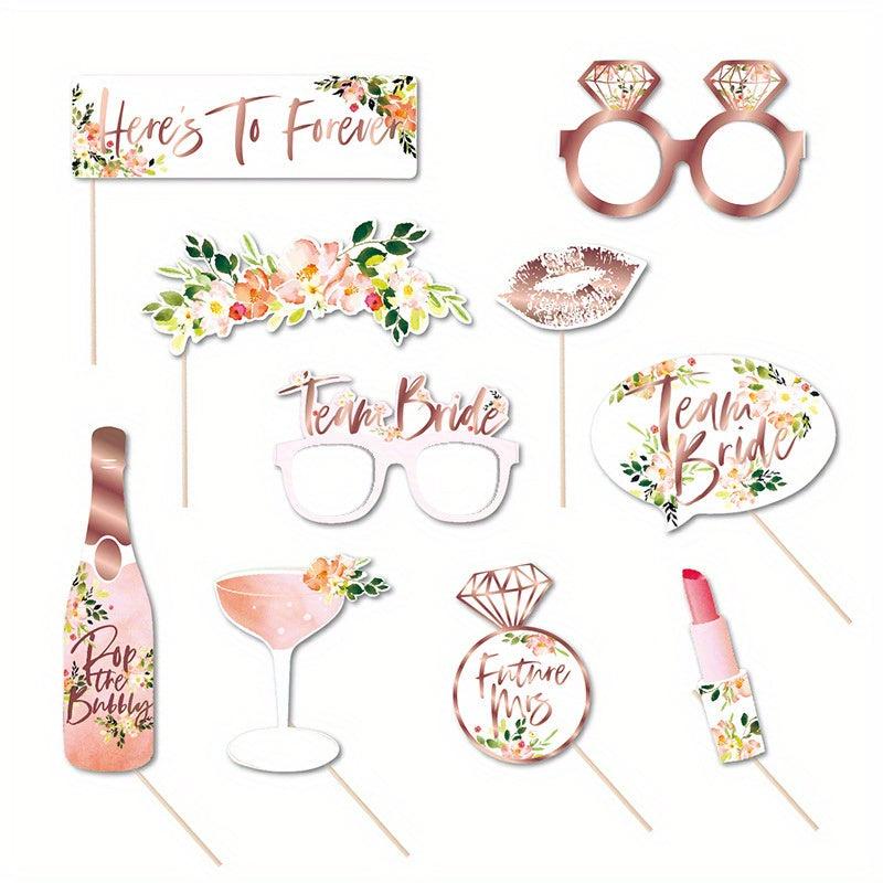 20pcs Team Bride Wedding Props Glasses Bachelorette Party Decor