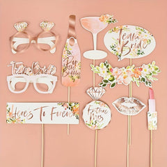 20pcs Team Bride Wedding Props Glasses Bachelorette Party Decor