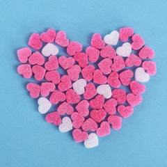 50pcs Mixed Heart Shaped Foam Balls for Table Decor