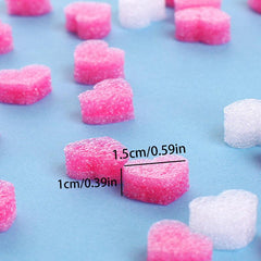 50pcs Mixed Heart Shaped Foam Balls for Table Decor