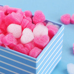 50pcs Mixed Heart Shaped Foam Balls for Table Decor