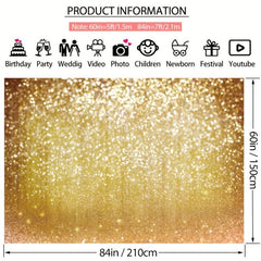 Golden Particles Dreamy Fantasy Party Photography Backdrop 7x5ft