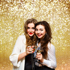 Golden Particles Dreamy Fantasy Party Photography Backdrop 7x5ft