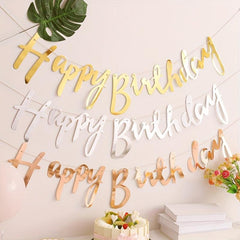 HAPPY BIRTHDAY Hanging Flag Party Supplies