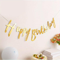 HAPPY BIRTHDAY Hanging Flag Party Supplies