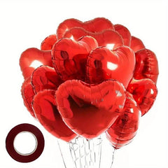 25 Heart Balloons + 45 Foil Balloons - Wedding Engagement Birthday Party Decor