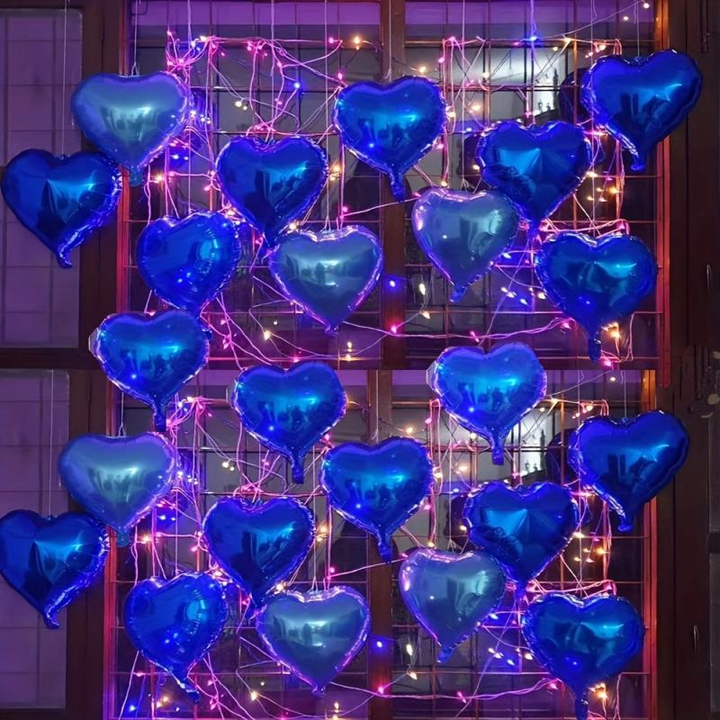 25 Heart Balloons + 45 Foil Balloons - Wedding Engagement Birthday Party Decor