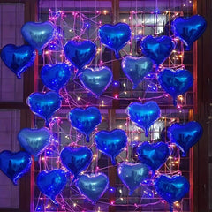 25 Heart Balloons + 45 Foil Balloons - Wedding Engagement Birthday Party Decor