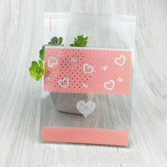100 Clear Heart Candy Bags for Weddings Birthdays Parties DIY