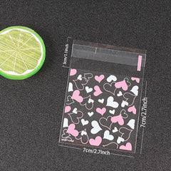 100 Clear Heart Candy Bags for Weddings Birthdays Parties DIY