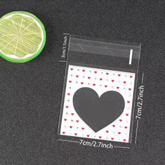 100 Clear Heart Candy Bags for Weddings Birthdays Parties DIY