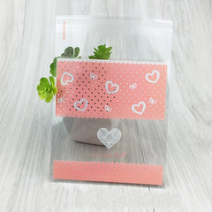 100 Clear Heart Candy Bags for Weddings Birthdays Parties DIY