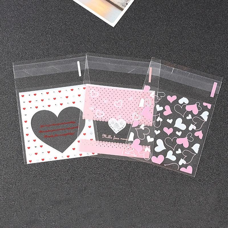 100 Clear Heart Candy Bags for Weddings Birthdays Parties DIY