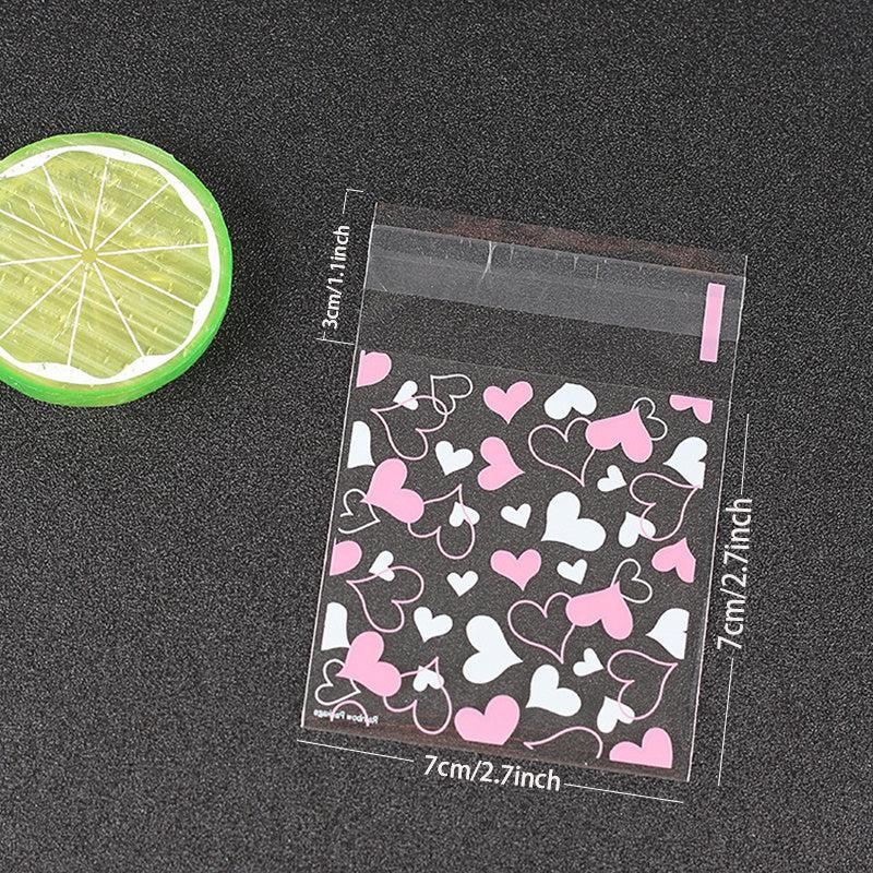 100 Clear Heart Candy Bags for Weddings Birthdays Parties DIY
