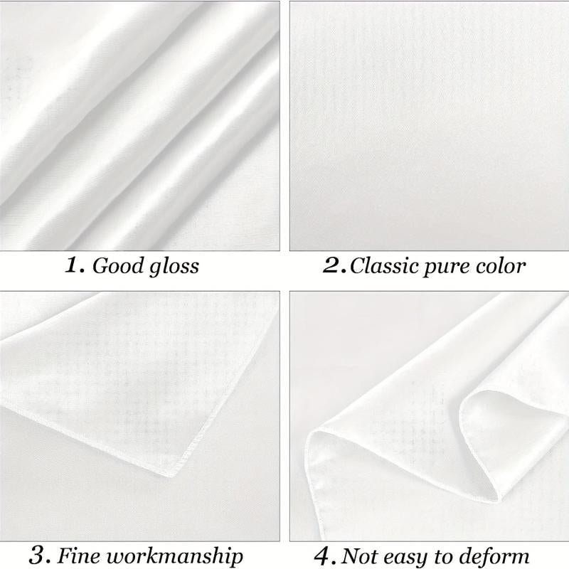 2pcs Satin Tablecloth Rectangular Table Overlay Cover Bright Silk Tablecloth