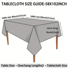 2pcs Satin Tablecloth Rectangular Table Overlay Cover Bright Silk Tablecloth