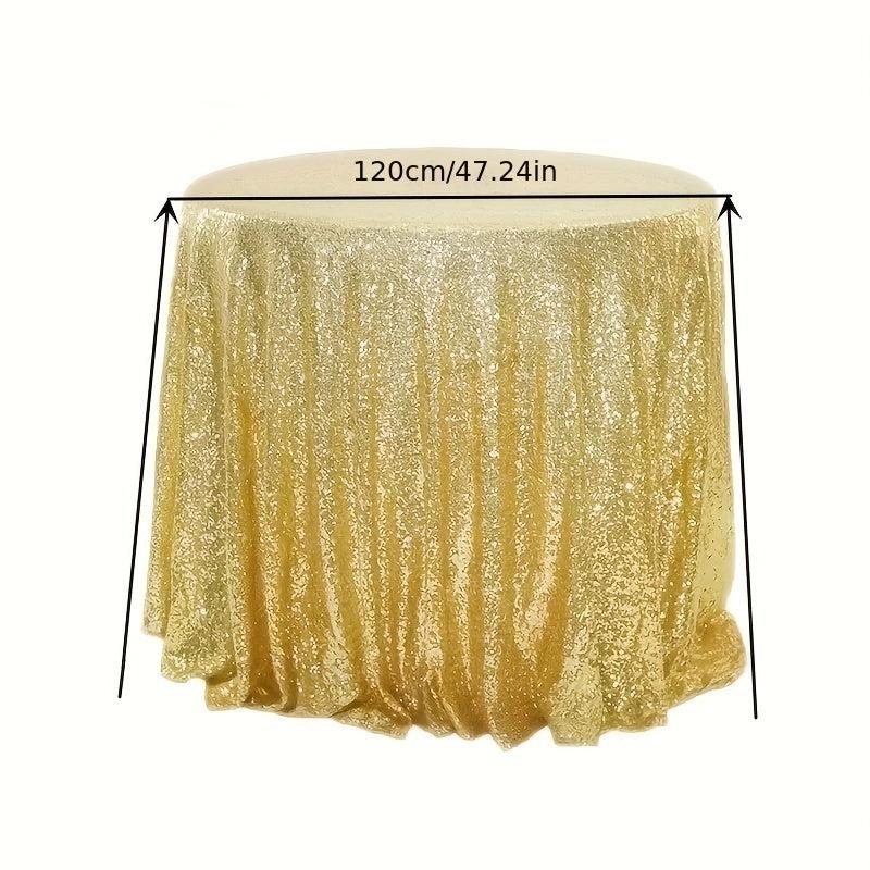 Sequin Tablecloth Wedding Party Round Table Decoration