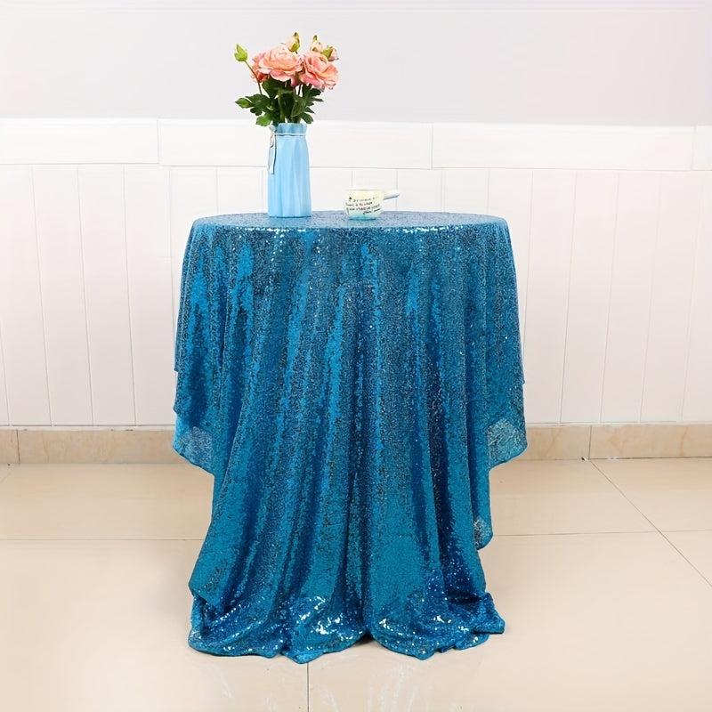 Sequin Tablecloth Wedding Party Round Table Decoration