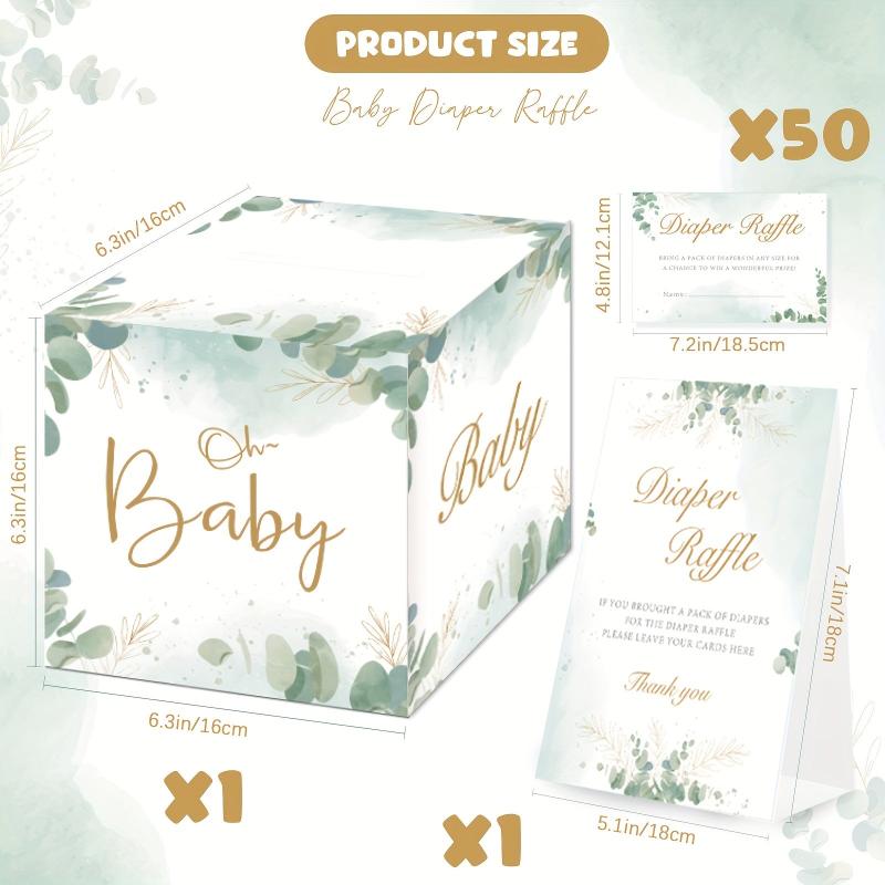 Baby Shower Games & Diaper Raffle Tickets Bundle