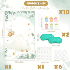 Baby Shower Games & Diaper Raffle Tickets Bundle