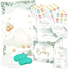 Baby Shower Games & Diaper Raffle Tickets Bundle