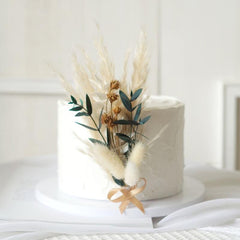 Pampas Grass Dried Flower Cake Topper for Cake and Party Decor