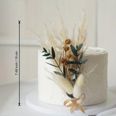 Pampas Grass Dried Flower Cake Topper for Cake and Party Decor