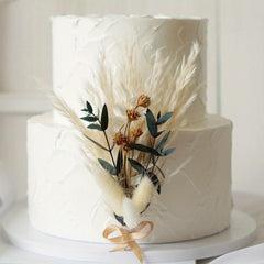 Pampas Grass Dried Flower Cake Topper for Cake and Party Decor