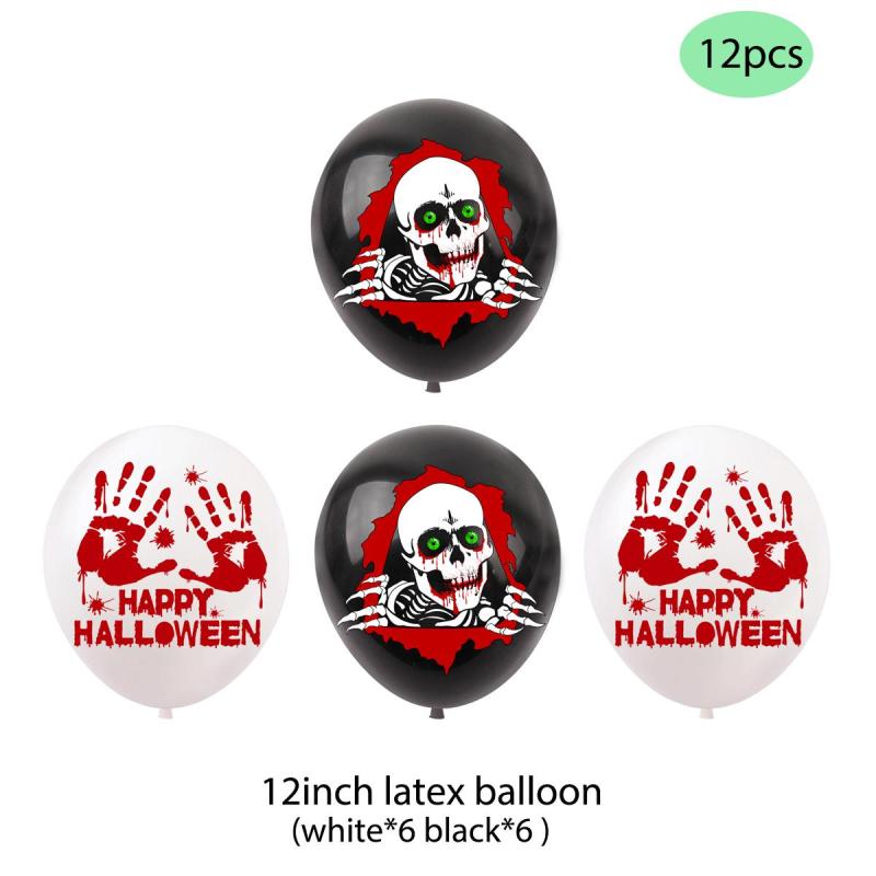 Halloween Skull Bloody Balloon Pull Flag Decoration