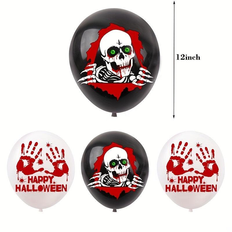 Halloween Skull Bloody Balloon Pull Flag Decoration