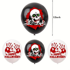 Halloween Skull Bloody Balloon Pull Flag Decoration