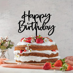 Happy Birthday Acrylic Cake Topper 1pc 3mm Thickness Decoration