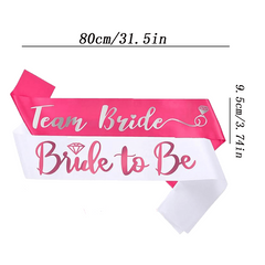 7pcs Team Bride Satin Sash Set Bachelorette Bridal Shower Wedding Party Favors