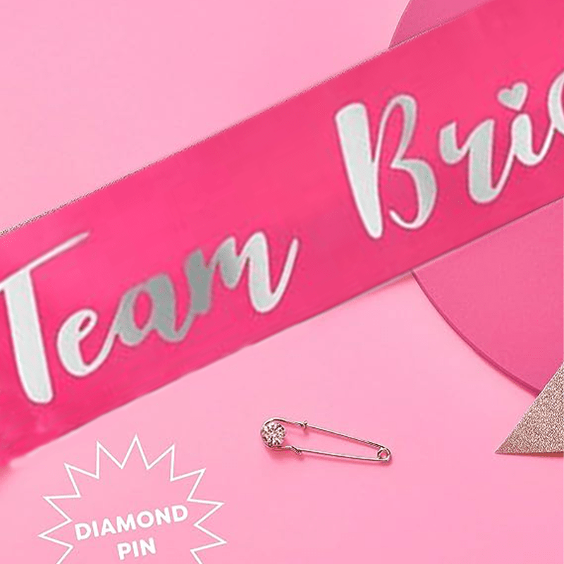 7pcs Team Bride Satin Sash Set Bachelorette Bridal Shower Wedding Party Favors