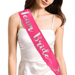 7pcs Team Bride Satin Sash Set Bachelorette Bridal Shower Wedding Party Favors